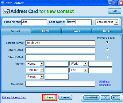 How do I update an address in my Address Book on the AOL software ...